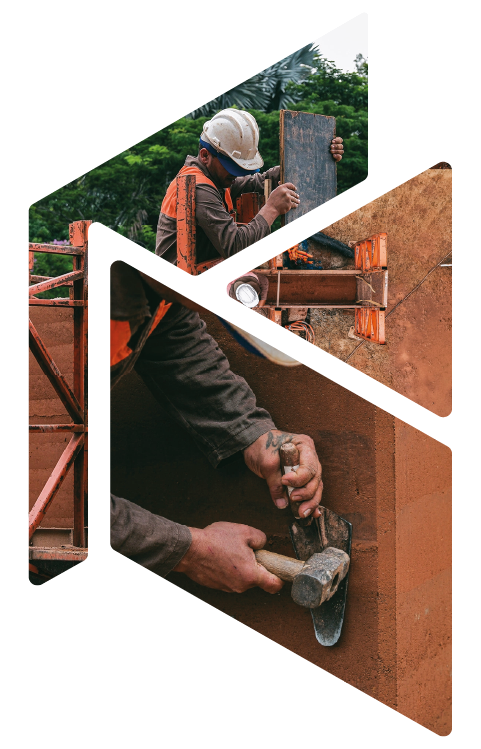 Firm Foundation mark filled with hands-on steel construction work